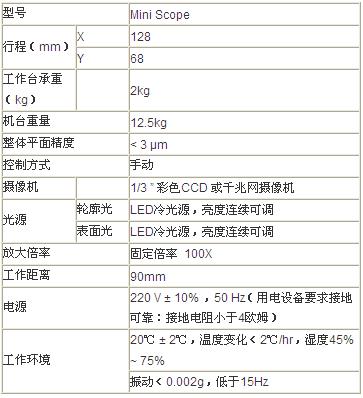 七海影像測量儀技術(shù)參數(shù)